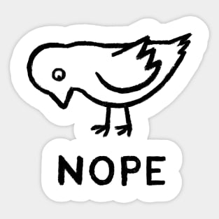 Nope Bird Sticker